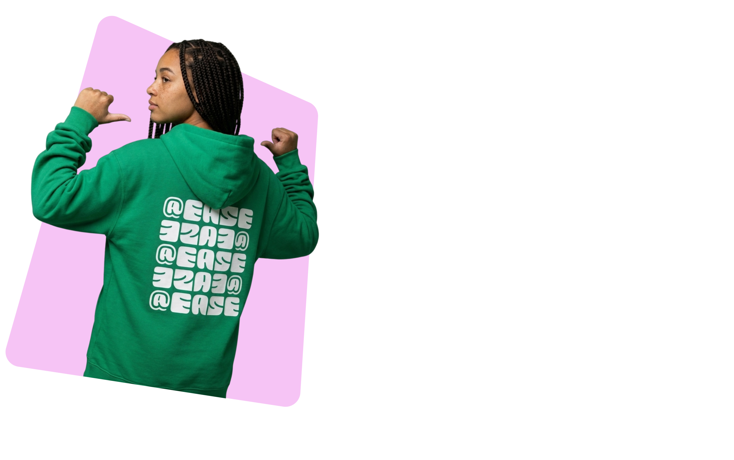 Lina in @ease hoodie